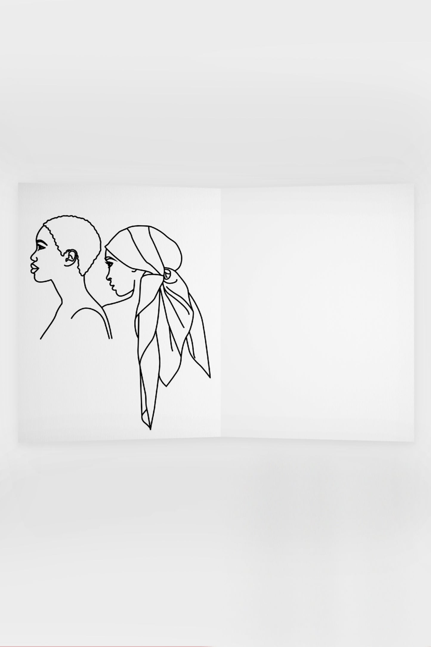Blank Card Women Illustration