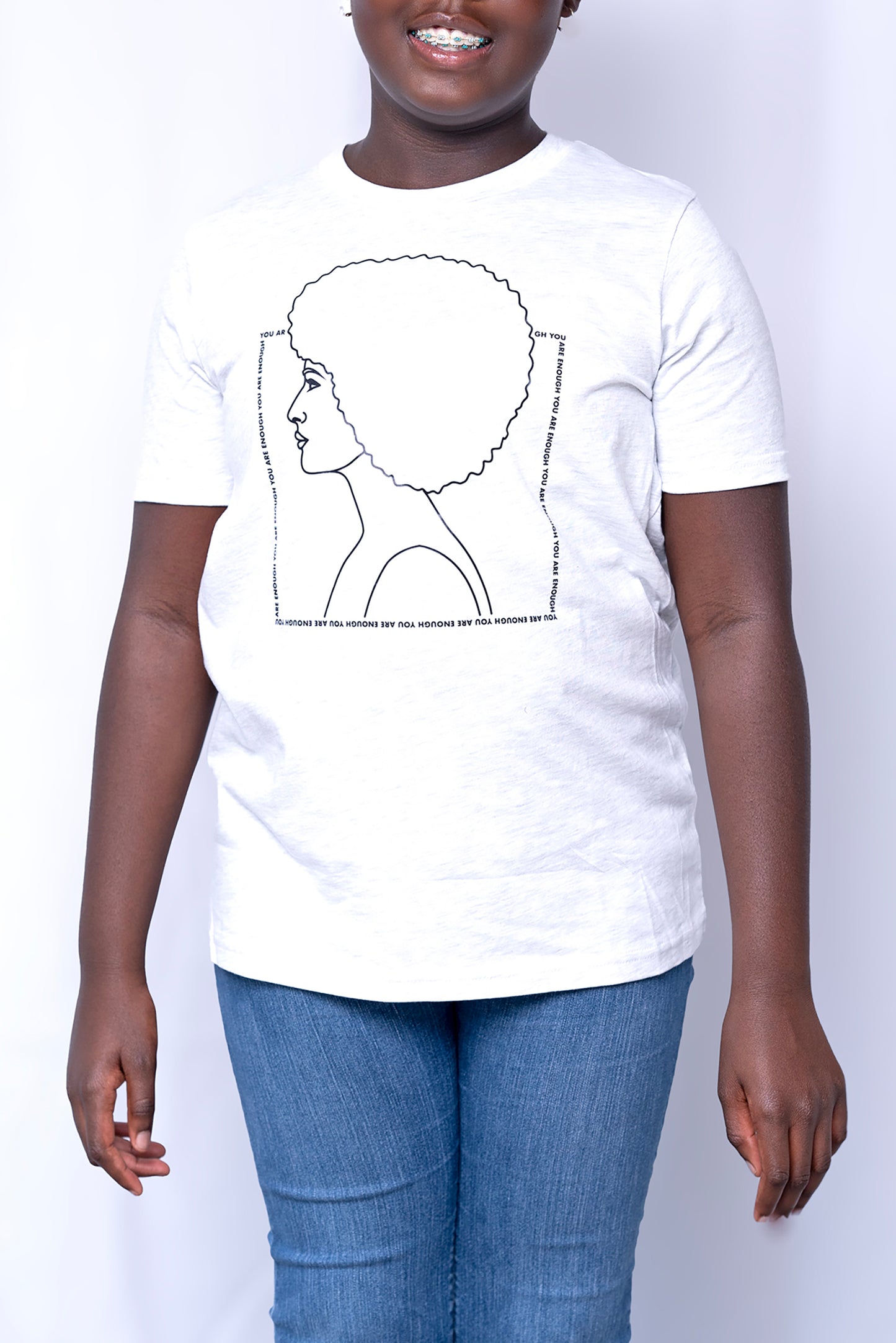 You Are Enough – Afro Kids Tshirt