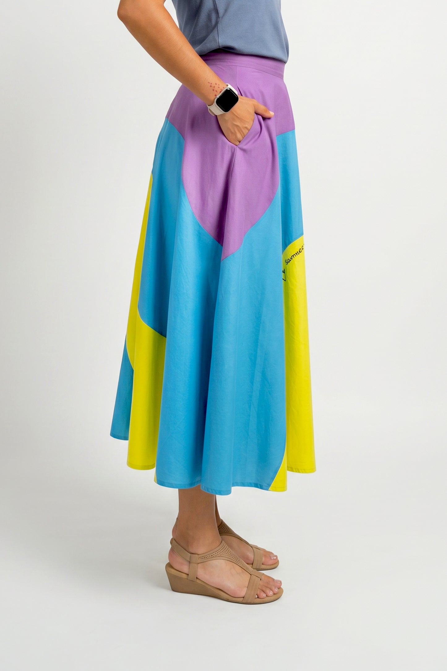 Multicolored Circle Skirt