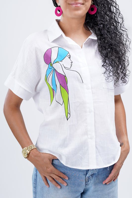Painted Scarf Shirt