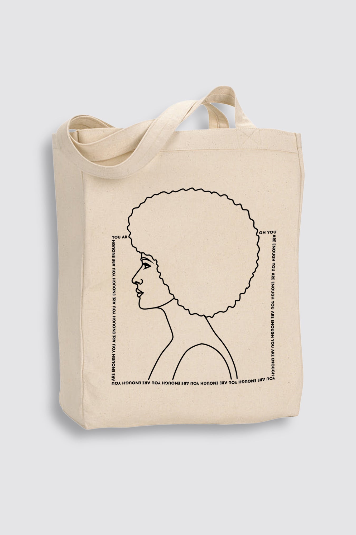 You Are Enough – Afro Tote Bag